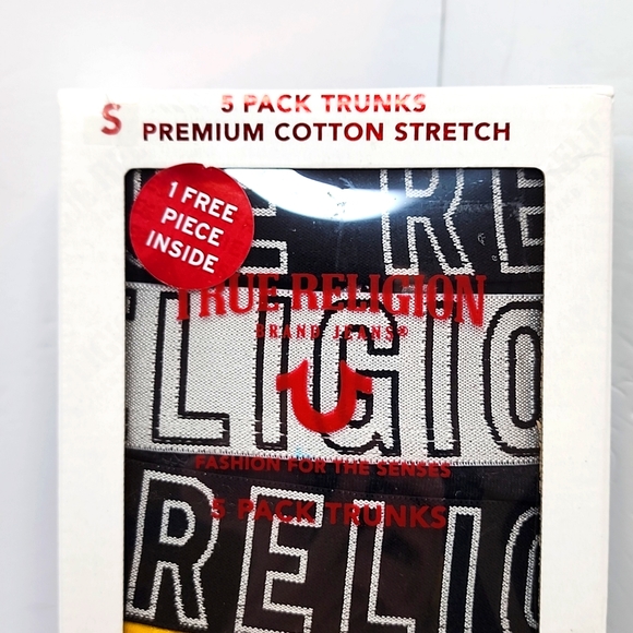 TRUE RELIGION 5 PREMIUMCOTTON STRETCH TRUNKS, SIZE SMALL (S) - Picture 5 of 10